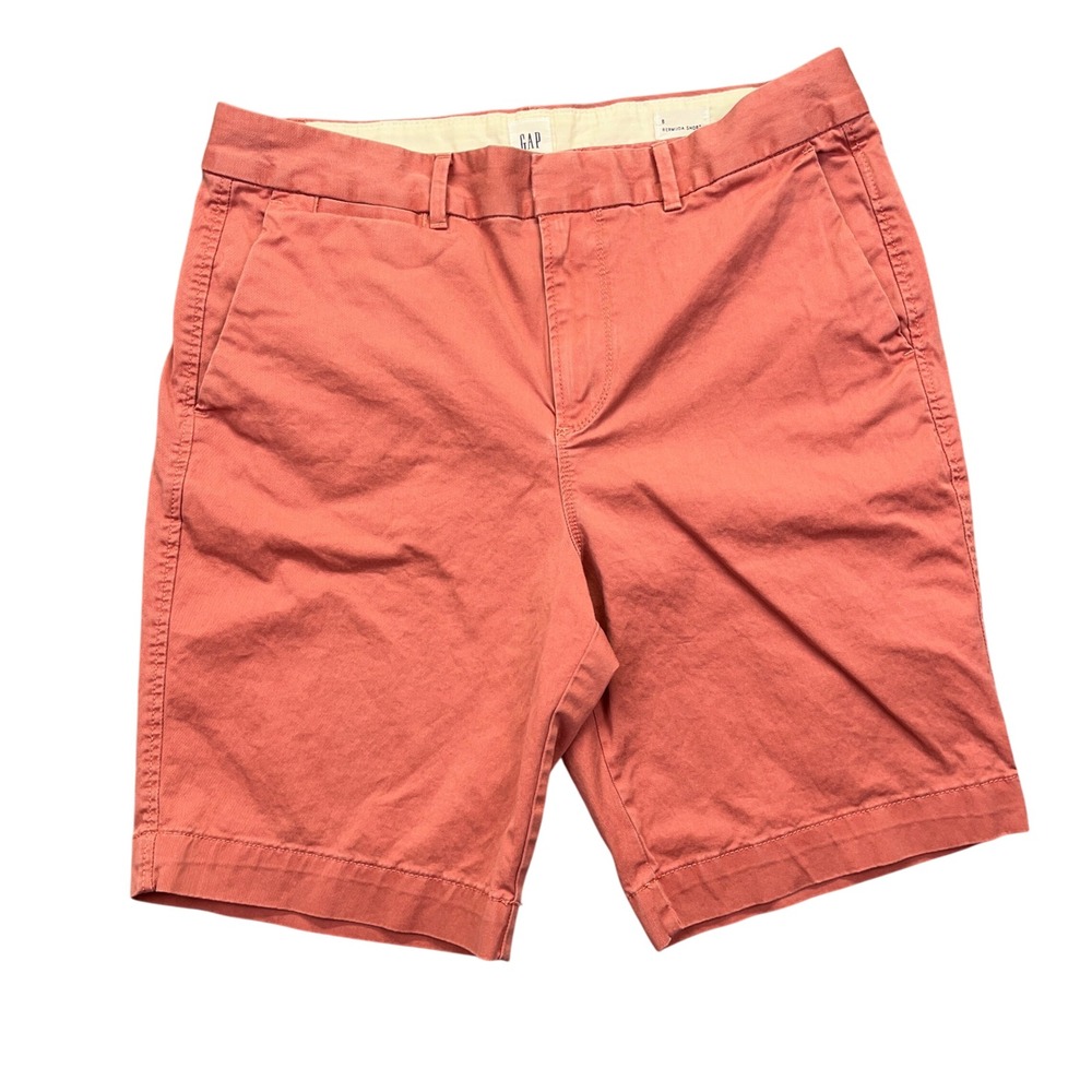 GAP Bermuda Shorts Salmon Pink Chino Casual‎ Summer Everyday Sz 8 Fits 31" Beach